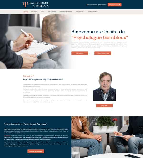 Exemples de sites web professionnels réalisés - ConsultPlus - gemblouxpsychologue