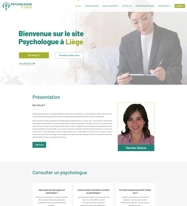 Exemples de sites web professionnels réalisés - ConsultPlus - psychologue-a-liege