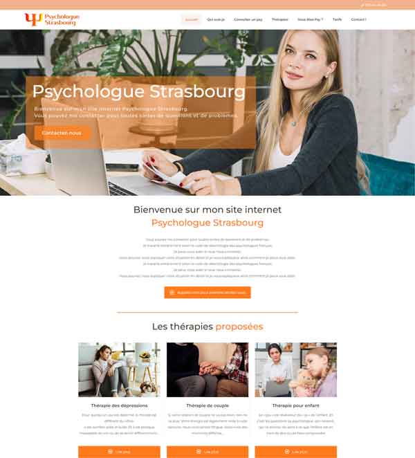 Exemples de sites web professionnels réalisés - ConsultPlus - psychologue-strasbourg