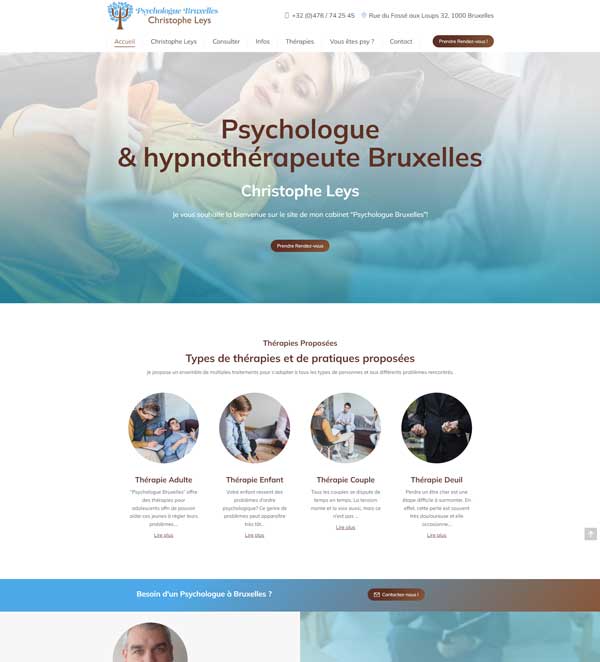 Exemples de sites web professionnels réalisés - ConsultPlus - psychologuebruxellles